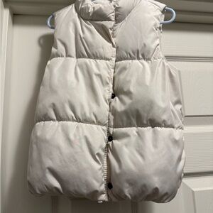 Little Girls Old Navy Off-White Puffer Vest